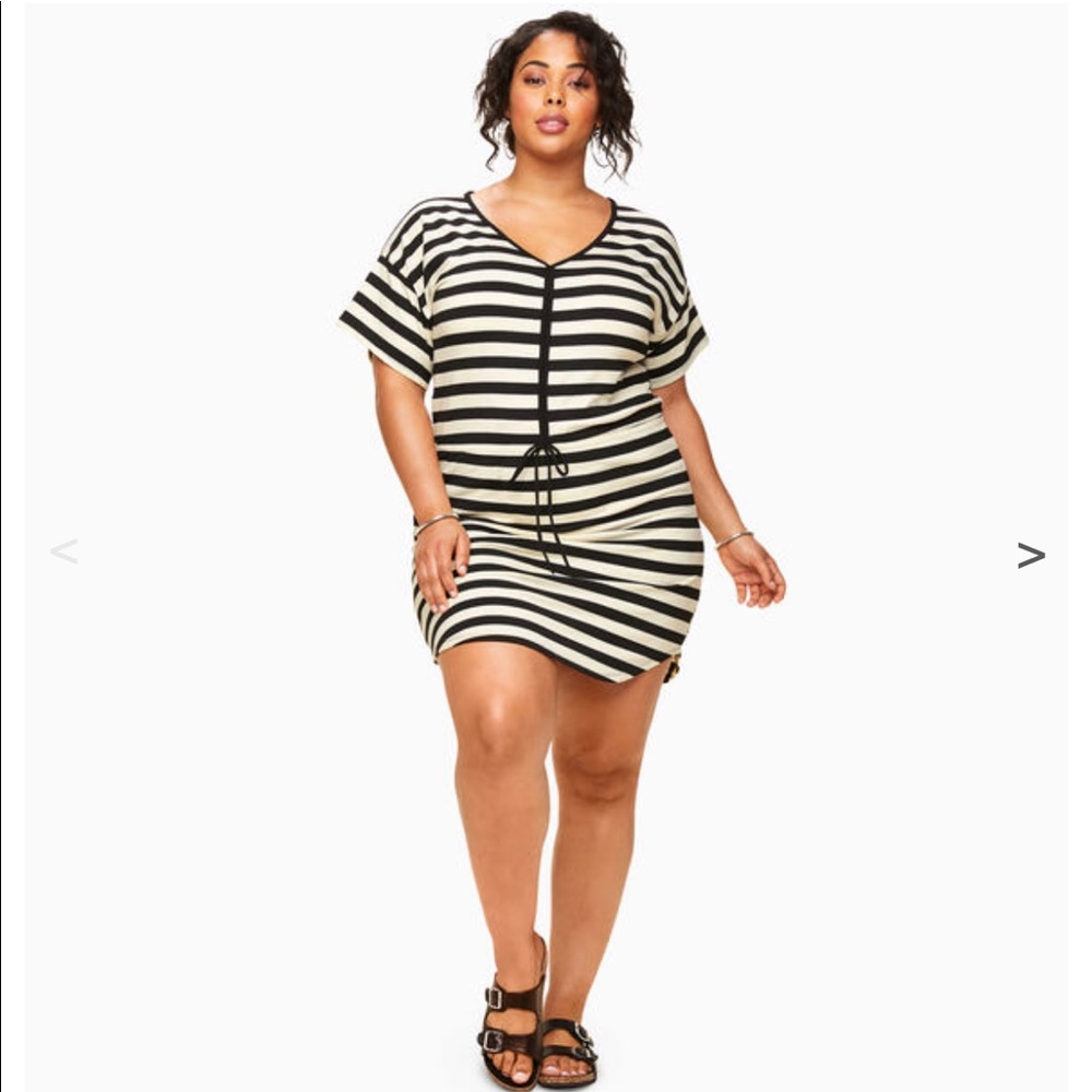 Cream Stripe Dress